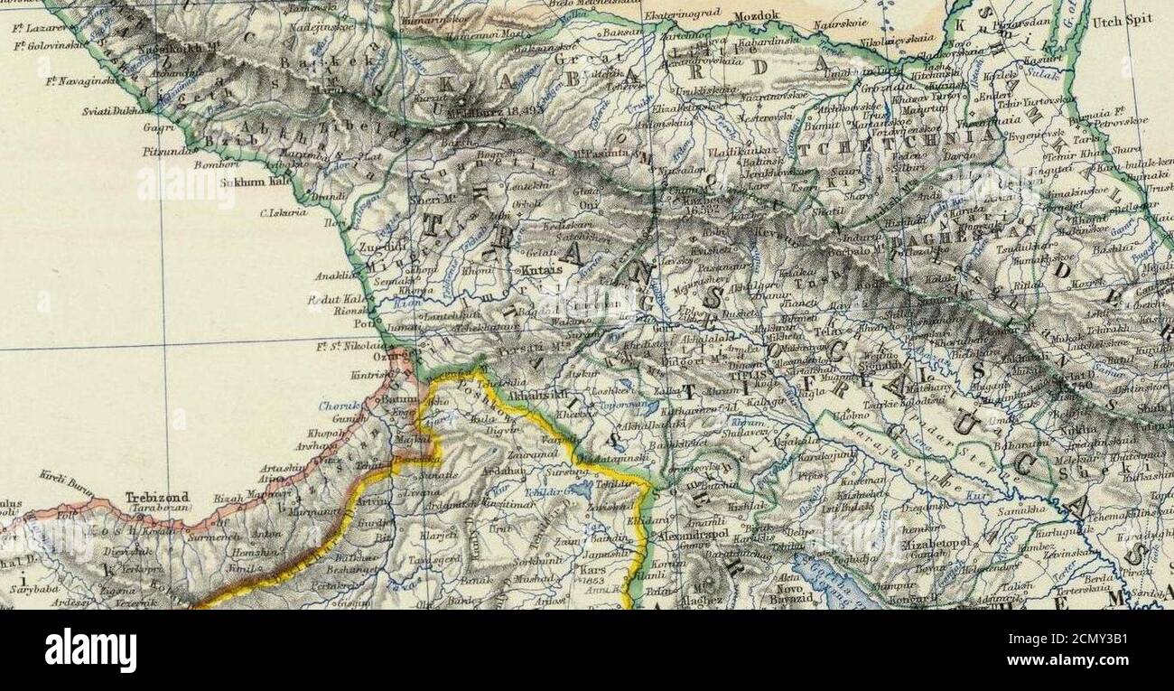 Johnston, Alexander Keith (1804-1871). Turchia in Asia, Transcaucasia. 1861 (BD). Foto Stock