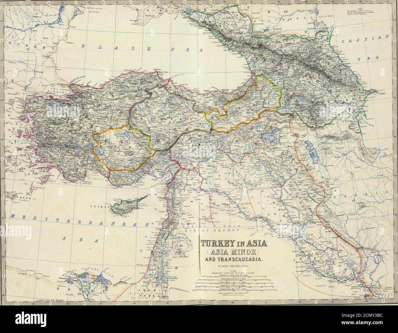 Johnston, Alexander Keith (1804-1871). Turchia in Asia, Transcaucasia. 1861 (A). Foto Stock
