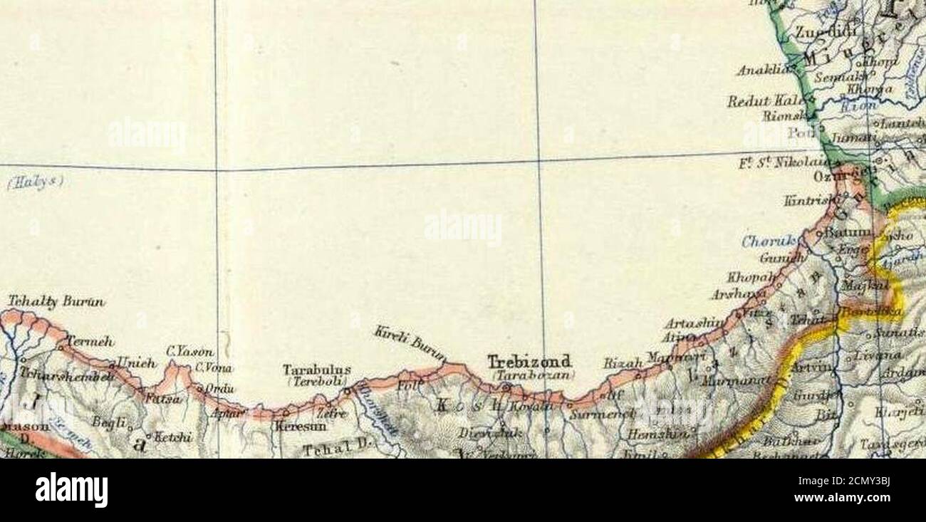 Johnston, Alexander Keith (1804-1871). Turchia in Asia, Transcaucasia. 1861 (BCB). Foto Stock
