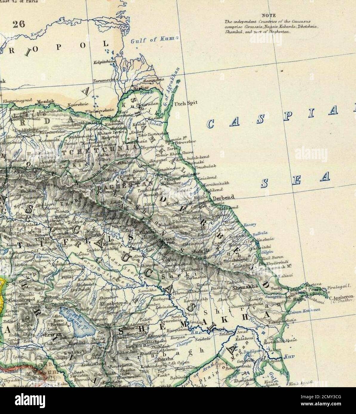 Johnston, Alexander Keith (1804-1871). Turchia in Asia, Transcaucasia. 1861 (BF). Foto Stock