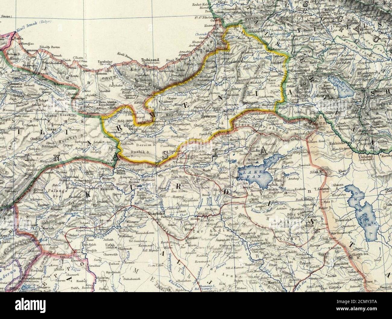 Johnston, Alexander Keith (1804-1871). Turchia in Asia, Transcaucasia. 1861 (E). Foto Stock