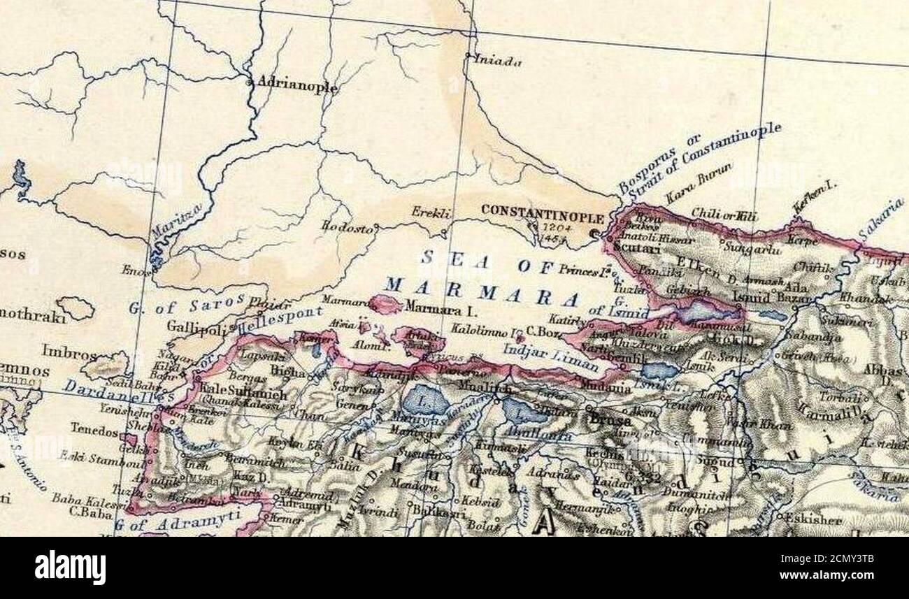Johnston, Alexander Keith (1804-1871). Turchia in Asia, Transcaucasia. 1861 (DE). Foto Stock