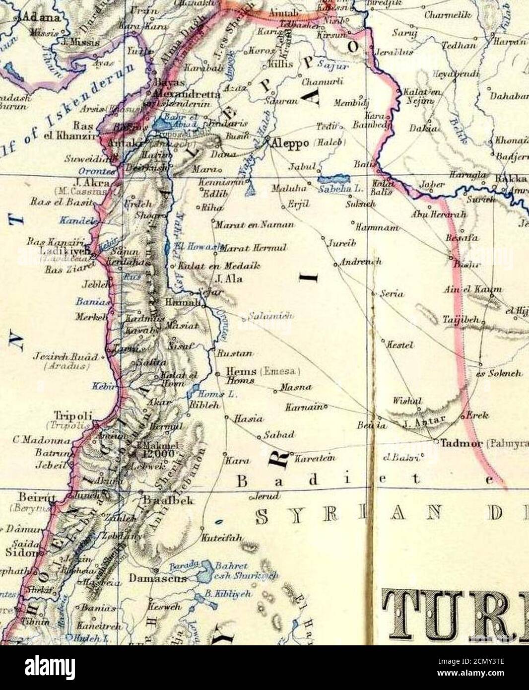 Johnston, Alexander Keith (1804-1871). Turchia in Asia, Transcaucasia. 1861 (CCC). Foto Stock