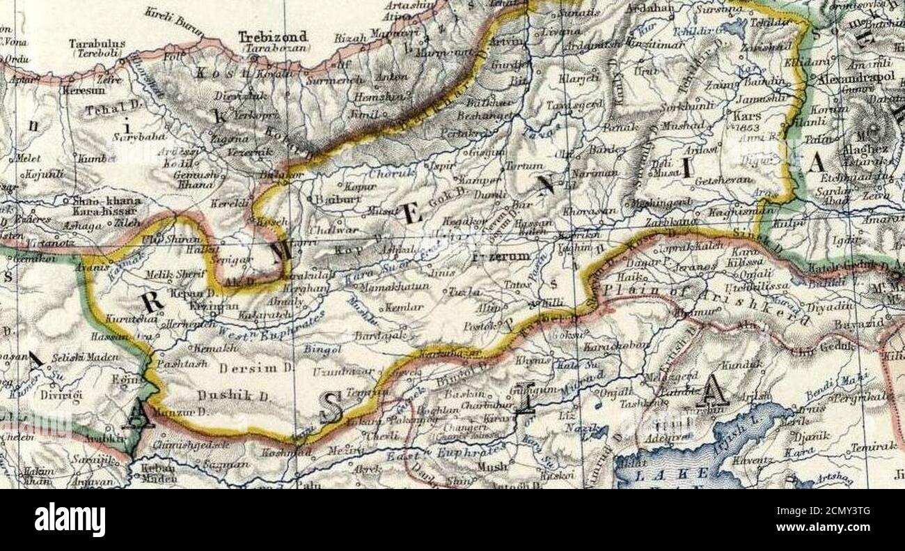 Johnston, Alexander Keith (1804-1871). Turchia in Asia, Transcaucasia. 1861 (CE). Foto Stock