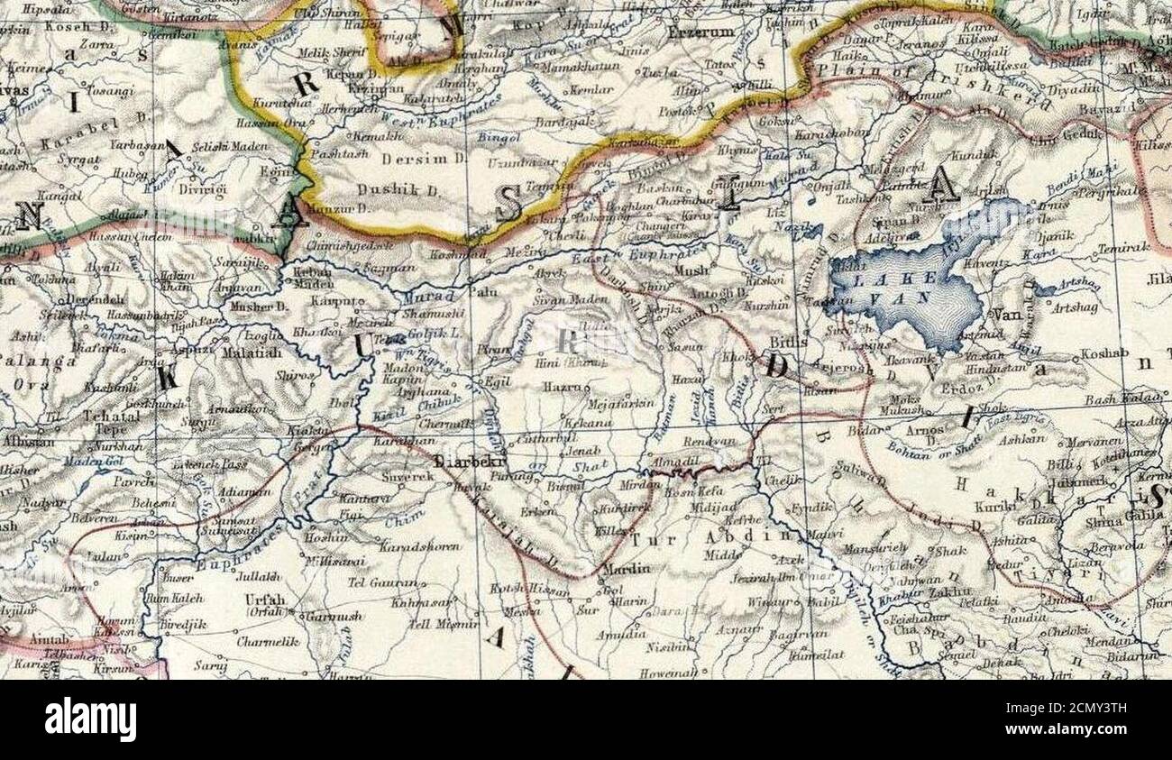 Johnston, Alexander Keith (1804-1871). Turchia in Asia, Transcaucasia. 1861 (EF). Foto Stock