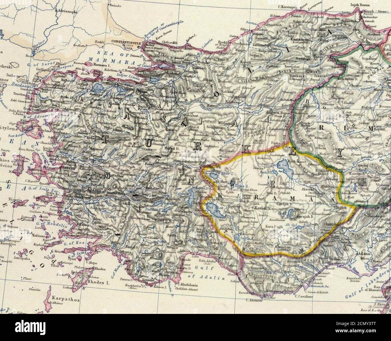 Johnston, Alexander Keith (1804-1871). Turchia in Asia, Transcaucasia. 1861 (DA). Foto Stock