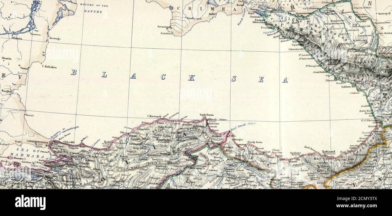 Johnston, Alexander Keith (1804-1871). Turchia in Asia, Transcaucasia. 1861 (F). Foto Stock