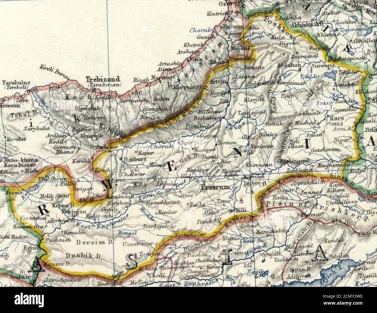 Johnston, Alexander Keith (1804-1871). Turchia in Asia, Transcaucasia. 1861 (EB). Foto Stock