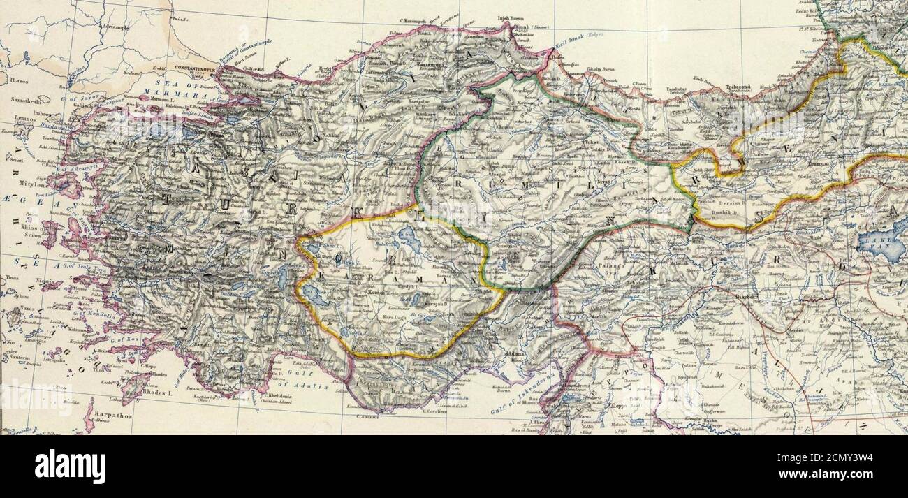 Johnston, Alexander Keith (1804-1871). Turchia in Asia, Transcaucasia. 1861 (D). Foto Stock
