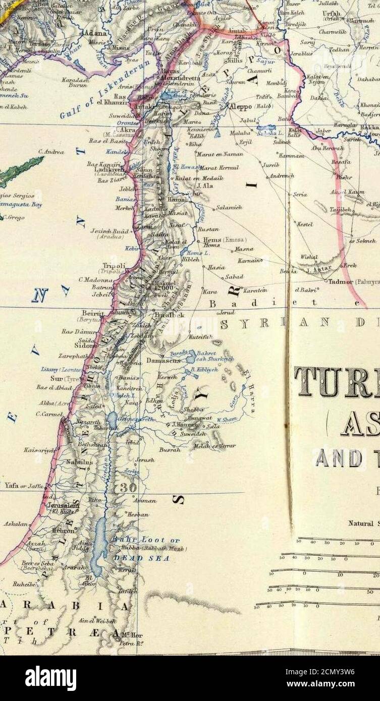 Johnston, Alexander Keith (1804-1871). Turchia in Asia, Transcaucasia. 1861 (CC). Foto Stock