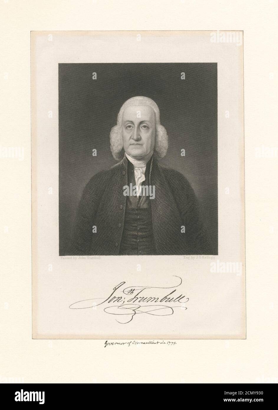 Jonathan Trumbull, governatore del Connecticut nel 1779 Foto Stock