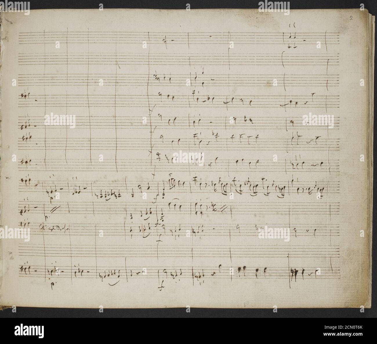 Joseph Haydn - Sinfonia n. 95. (BL aggiungere MS 64935 F.. 2r). Foto Stock