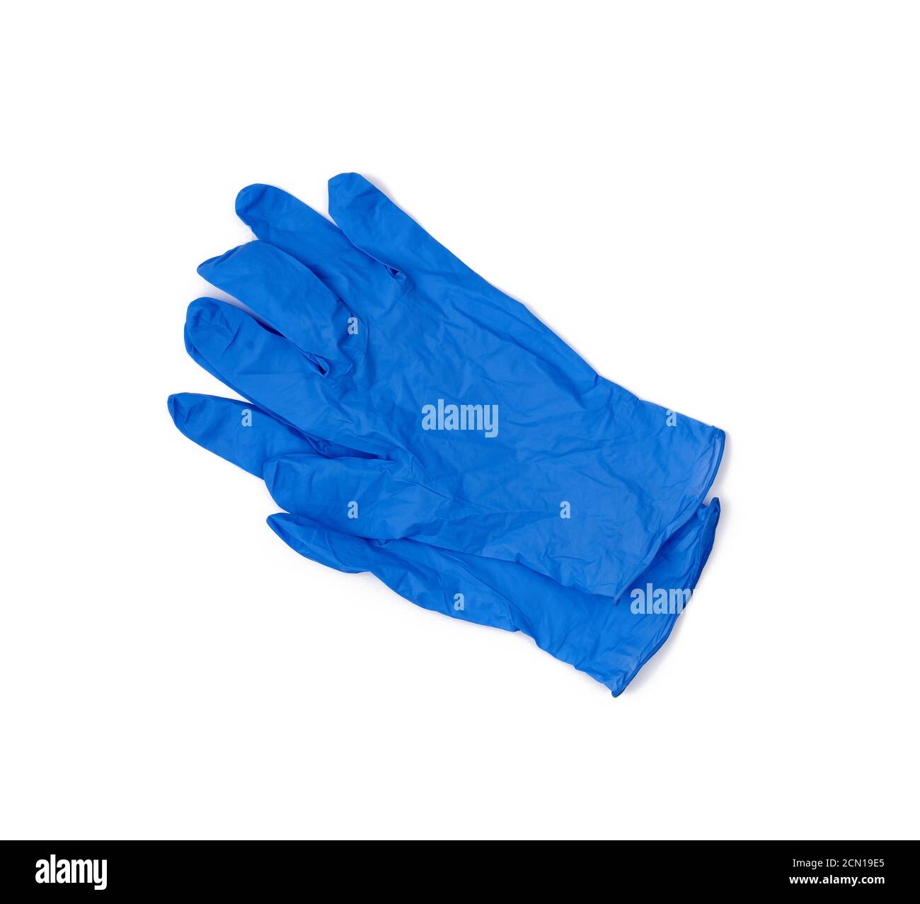 coppia di guanti di gomma blu per uso medico per l'esecuzione delle  procedure e manipolazioni Foto stock - Alamy