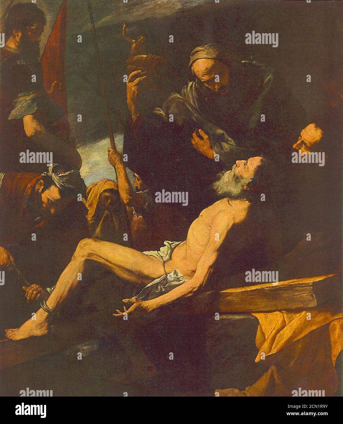José de Ribera - il martirio di Sant'Andrea Foto Stock