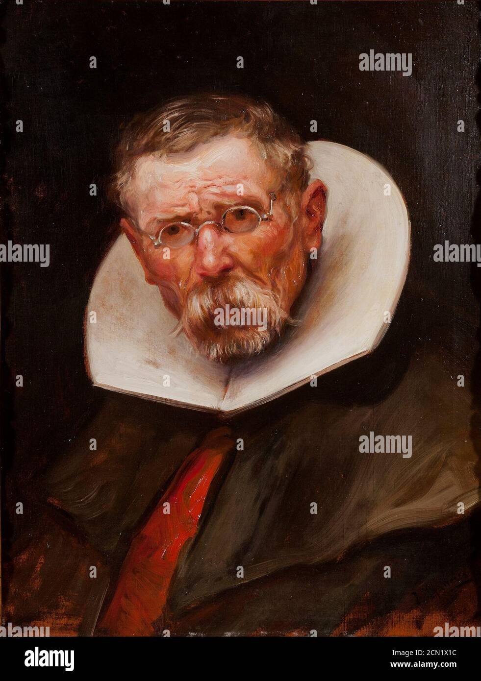 José Llaneces - Ritratto di un uomo anziano vestito Lo stile del Regno di Filippo III Foto Stock