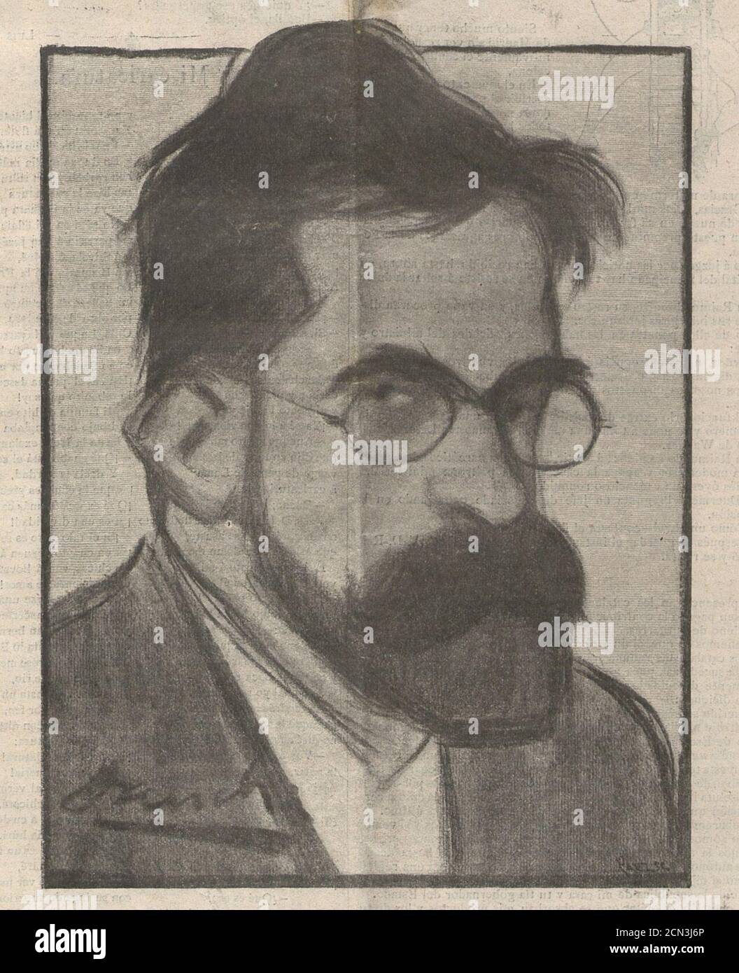 Juan Pérez Zúñiga, de Sancha, Madrid Cómico, 02-12-1899 (tagliato). Foto Stock