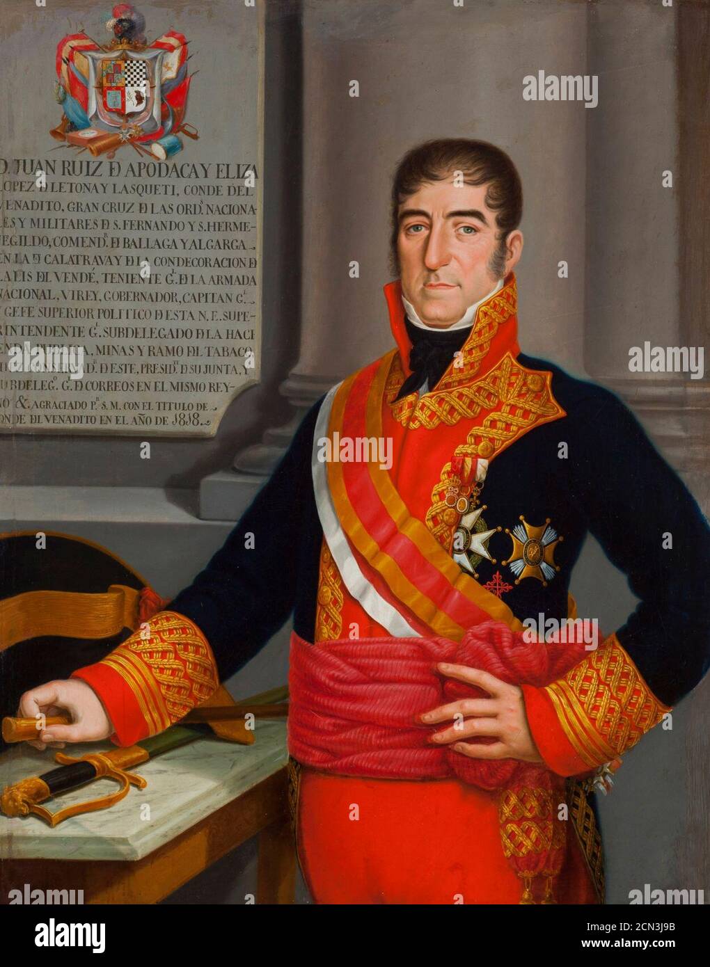 Ritratto di Juan Ruiz de Apodaca. Foto Stock