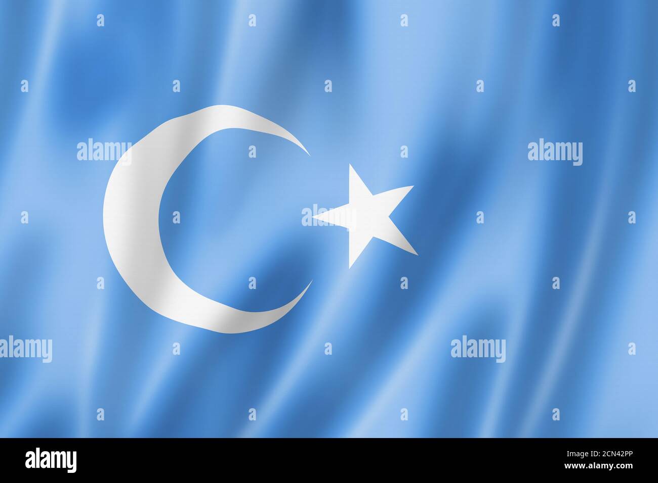 Kokbayraq Uighurs bandiera etnica, cina Foto Stock