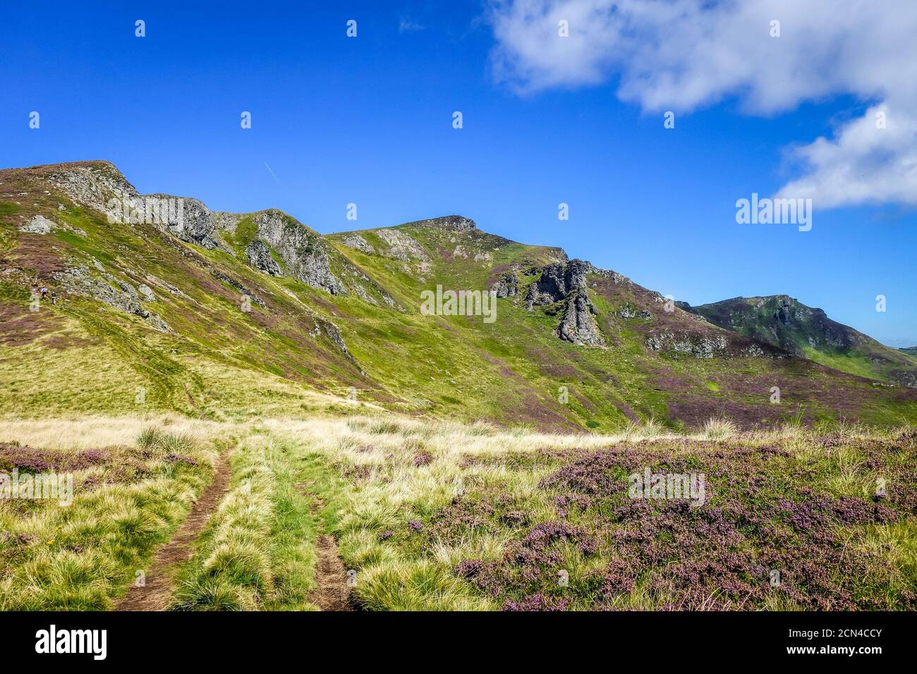 Puy Mary e catena di vulcani di Auvergne, Cantal, Francia Foto Stock