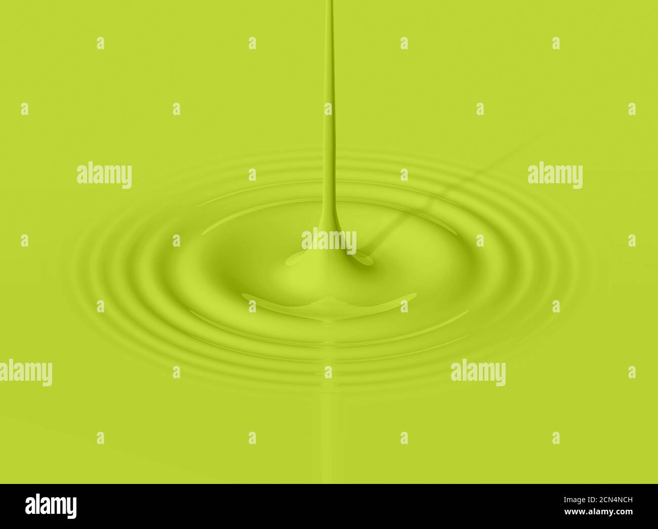 Goccia verde di avocado latte e ripple Foto Stock