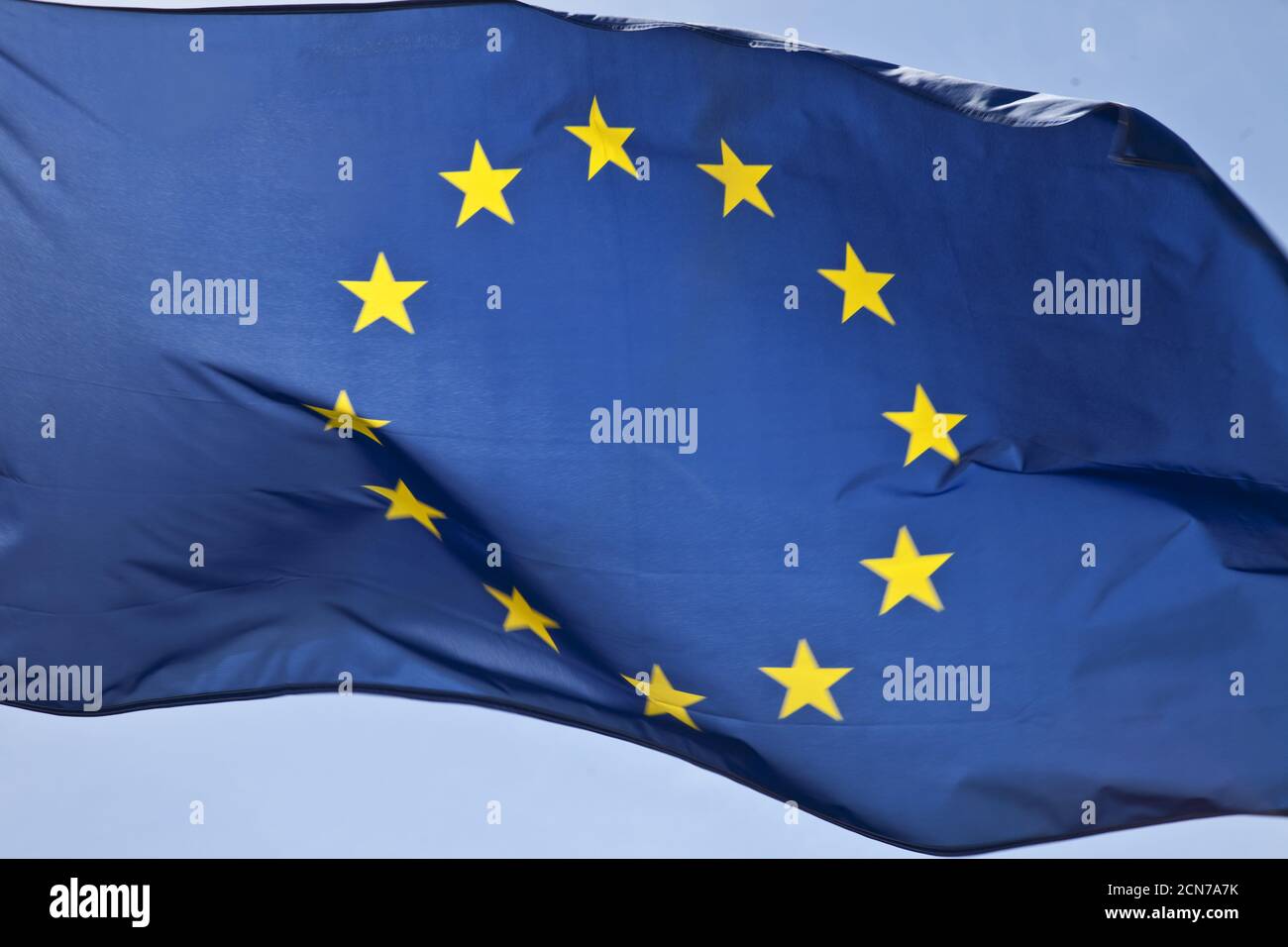 Bandiera europea nel vento, foto simbolo, Germania Foto Stock