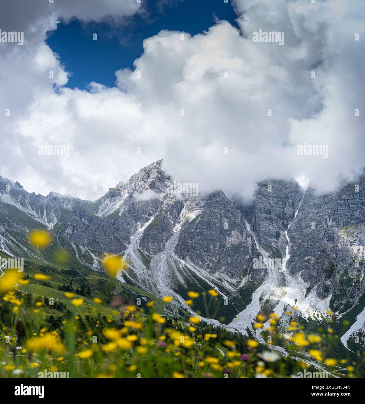 Escursioni nelle Alpi in Val di Stubai in vacanza estiva in natura, Tirolo, Austria Foto Stock