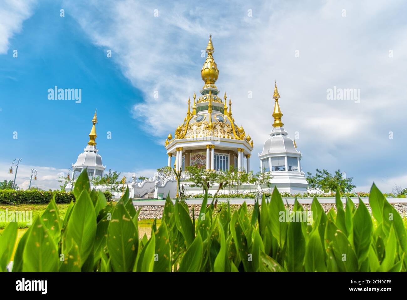 Il tempio Wat Thung Setthi (Wat Thung Mueang) a Khon Kaen è un'attrazione turistica, in Thailandia. Foto Stock