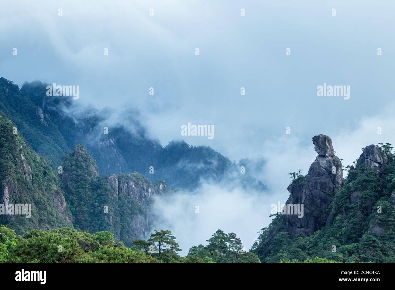 monte sanqing paesaggio della dea orientale Foto Stock