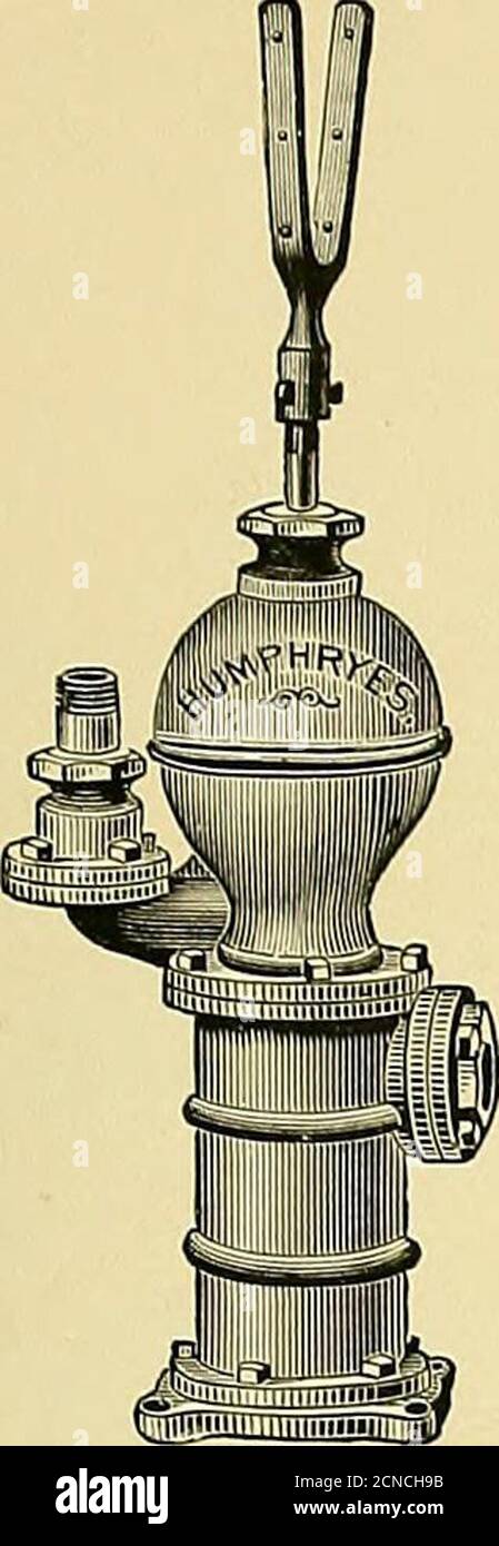 . Catalogo illustrato di James B. Clow & son, produttori e rivenditori di forniture per idraulici, impianti di vapore e gas, impianti di acqua e gas, ferrovie e appaltatori .. . FIG. 1701 POMPA DI SOLLEVAMENTO E FORZA IN OTTONE, CON BECCUCCIO, FIG. 1702. SOLLEVATORE IN OTTONE E POMPA DI FORZA, CON GIUNTO. JAMES B. CLOW & SON, CHICAGO. 405. POMPE DI FORZA A SIFONE MIGLIORATE - FIGG. 1703 E 1704. PER POZZI PROFONDI O POCO PROFONDI. NUMERO     2 4 8 10 13 14 DIAMETRO DEL CILINDRO   . . INCHESSUCTION E DECALY     INCHESCAPITY PER STROKE .   GALLONSEACH  . . 3^34. 00 J U i 35.35 3 i37.35 43 130.50 t 45.00 53.1 150.00 31 Foto Stock