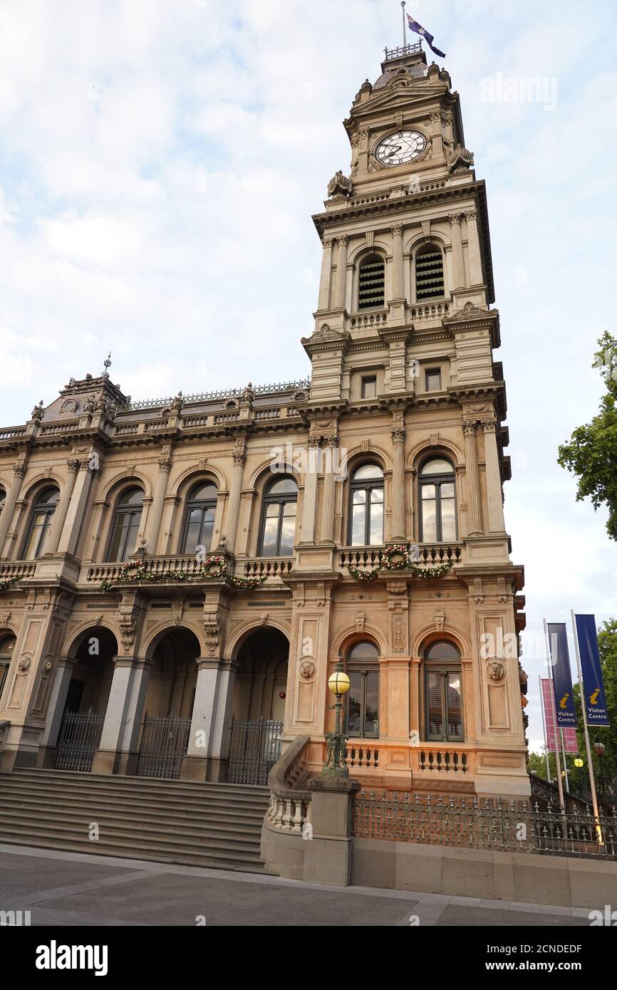 Lo storico edificio dell'Ufficio postale, Bendigo, Victoria, Australia. Foto Stock