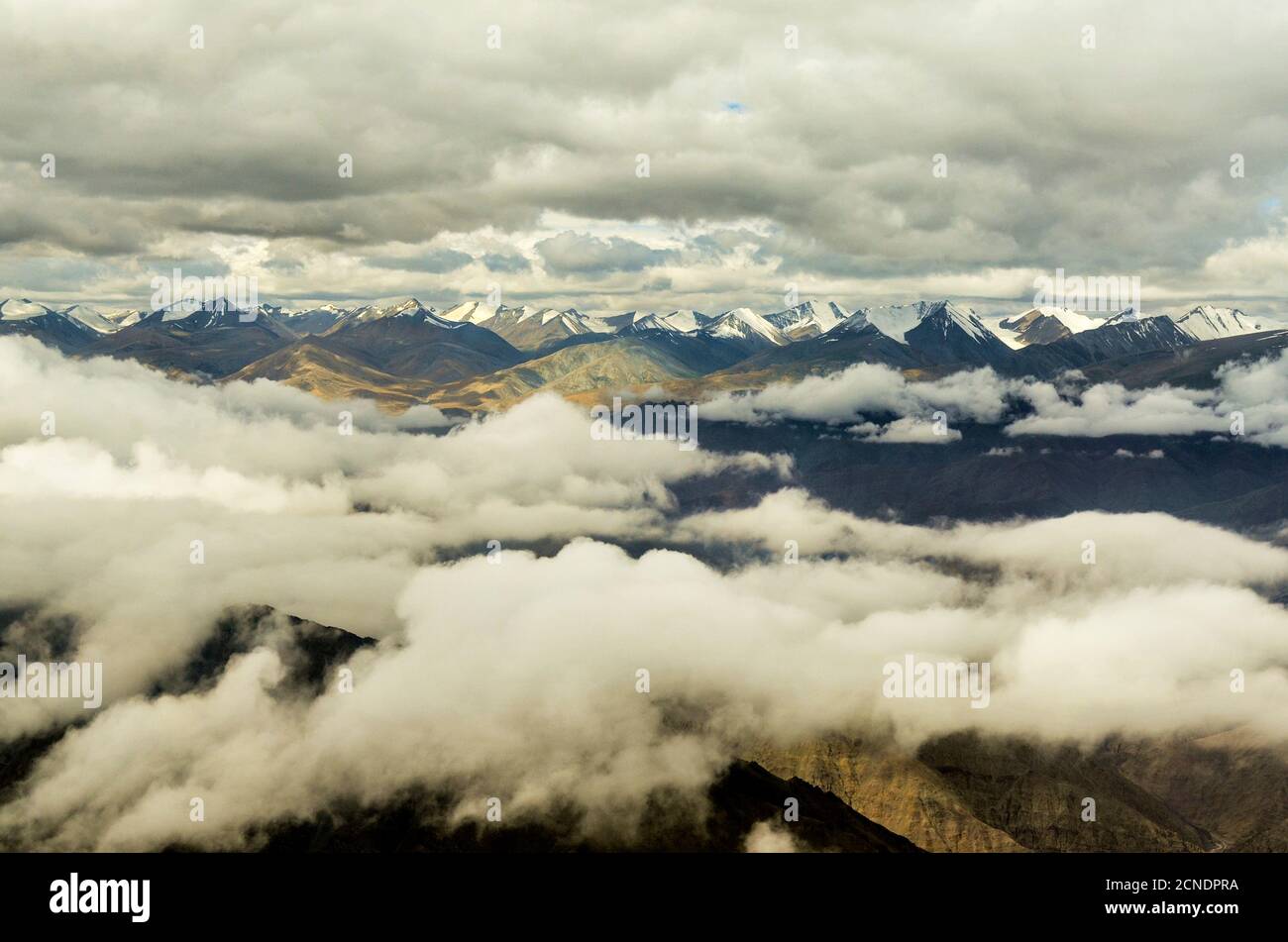 Himalaya dalla finestra di volo, Ladakh, India Foto Stock