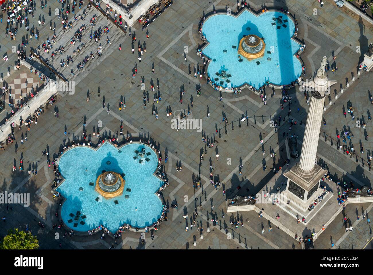 Una vista aerea di Trafalgar Square a Londra, Inghilterra, Regno Unito, Europa Foto Stock