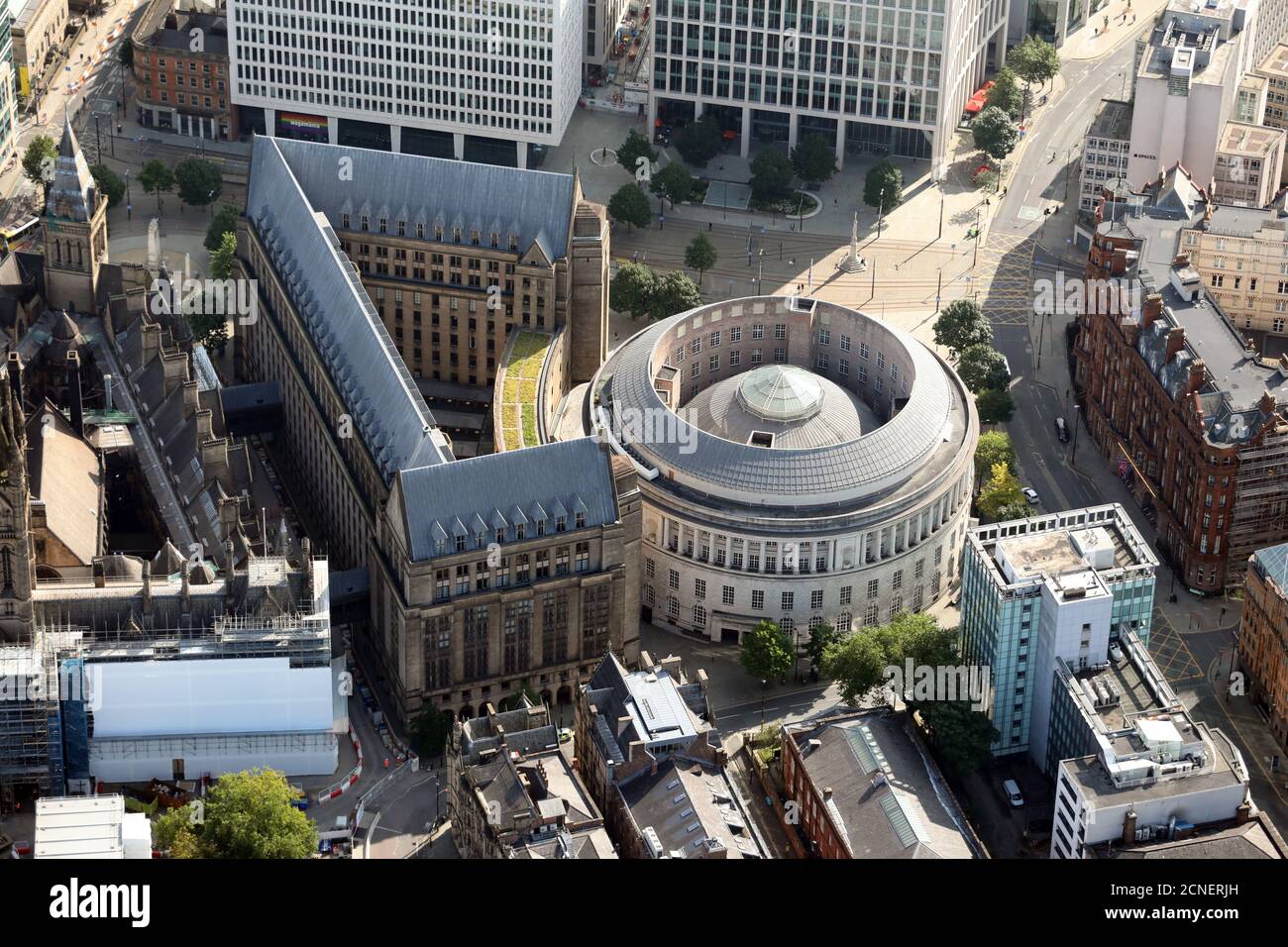 Vista aerea del Municipio di Manchester Foto Stock