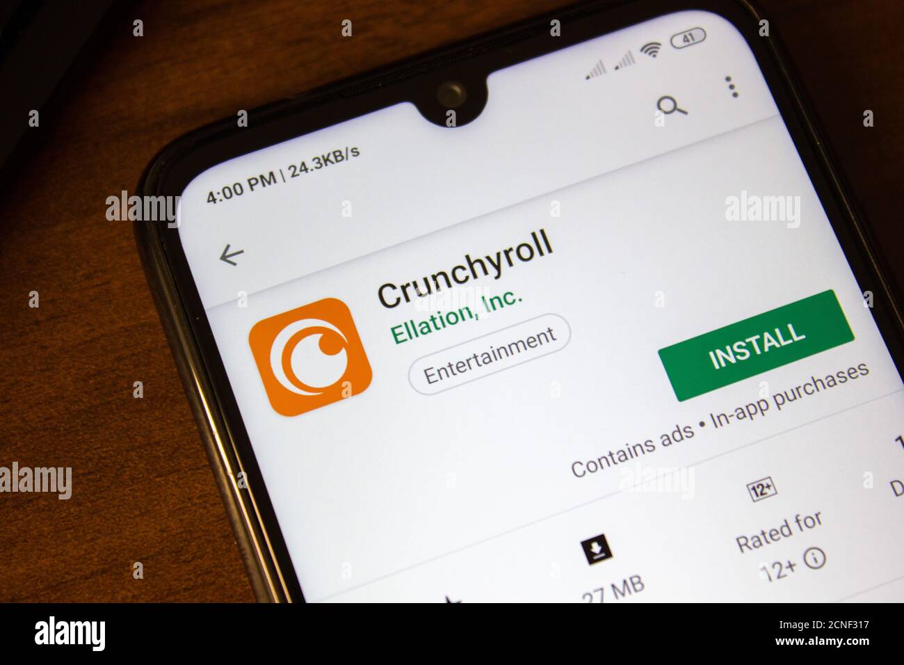 Ivanovsk, Russia - 07 luglio 2019: App Crunchyroll sul display di smartphone o tablet Foto Stock