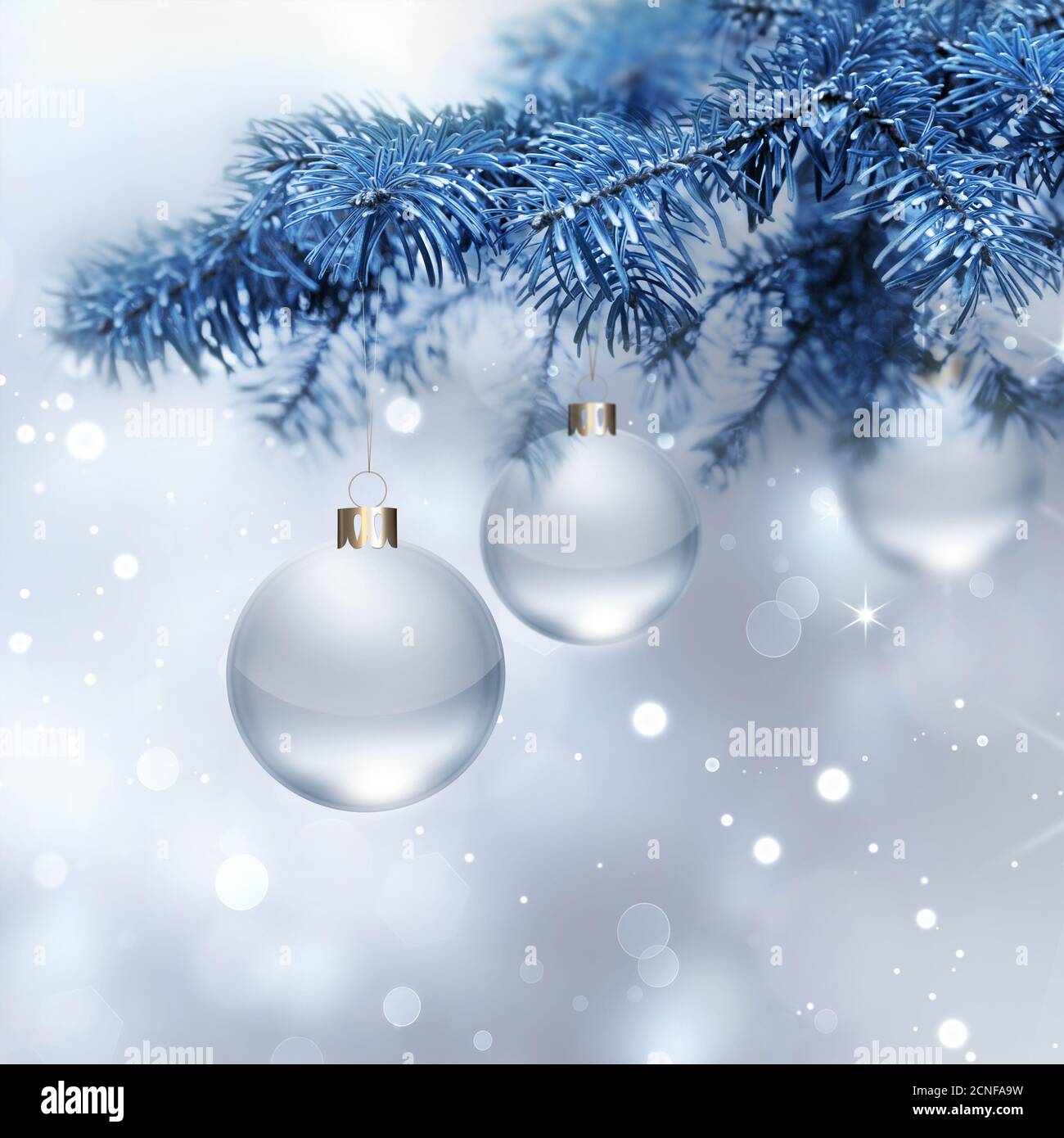Sfondo di Natale argento Foto Stock