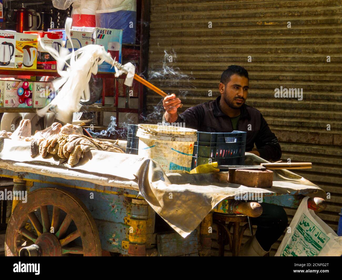 Fotografia di strada al Cairo Foto Stock