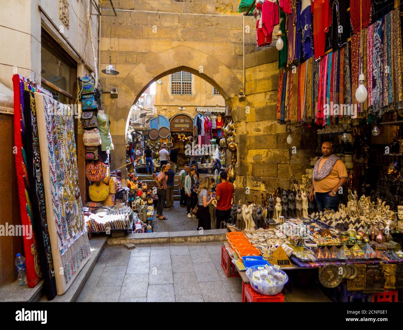 Khan el-Khalili mercato, il Cairo, Egitto Foto Stock