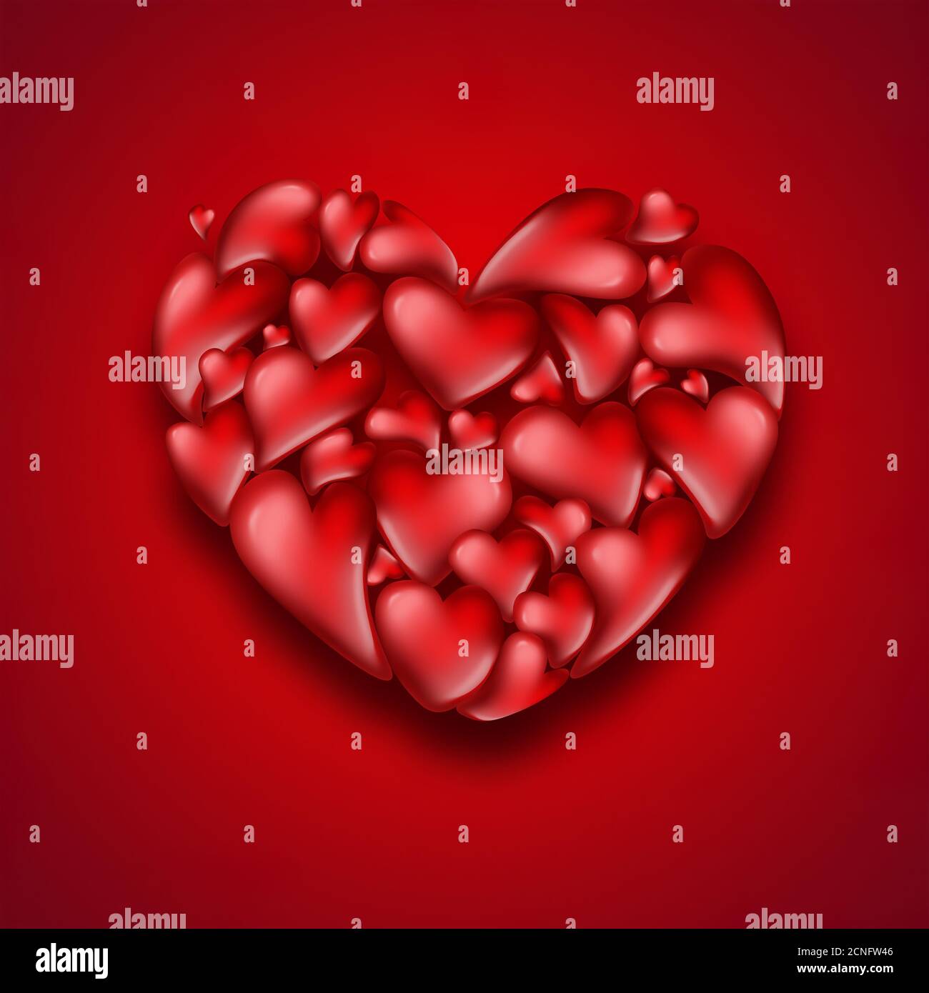 Cuore rosso Foto Stock