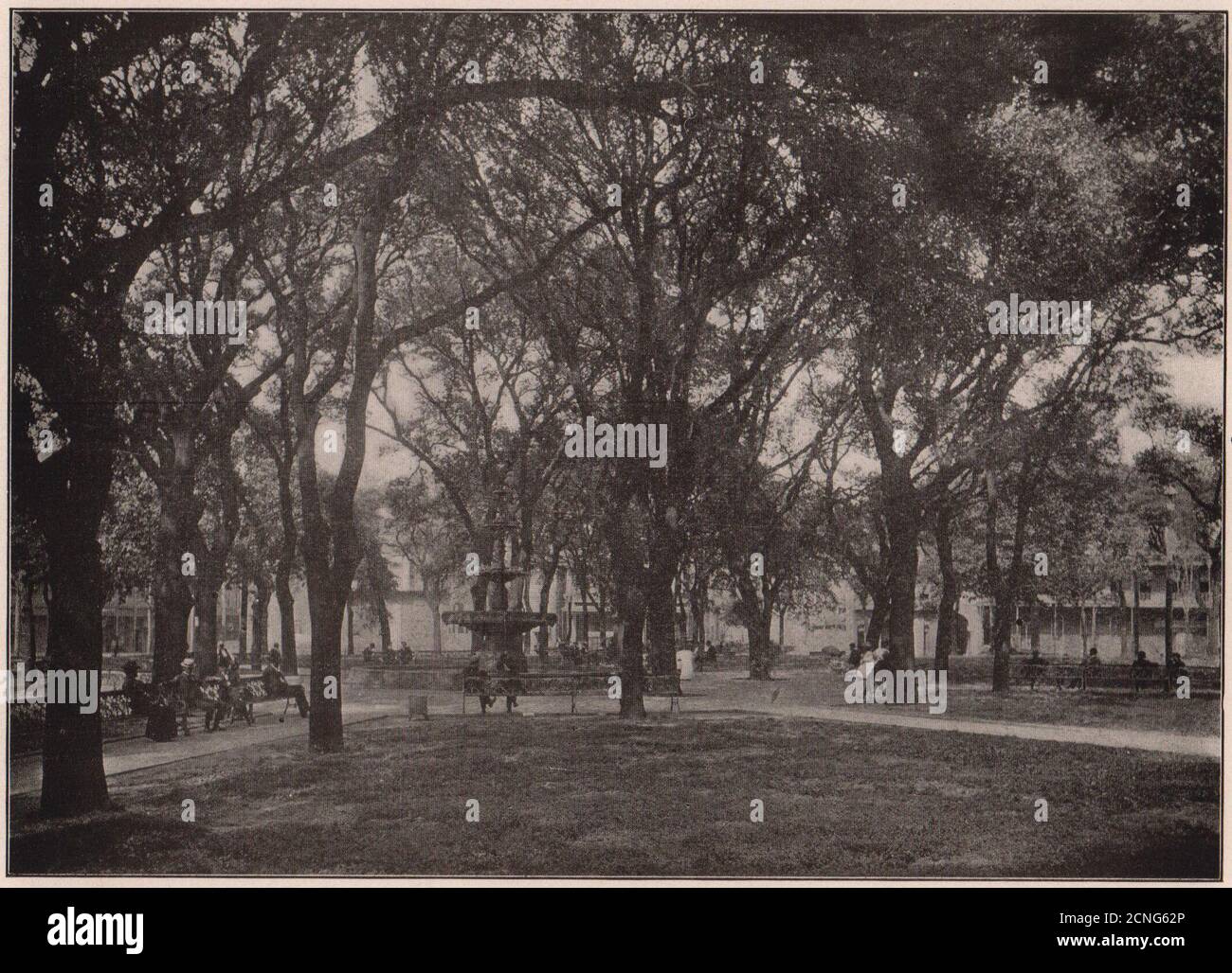 Bienville Square, Mobile. Alabama 1903 vecchia foto di stampa vintage Foto Stock