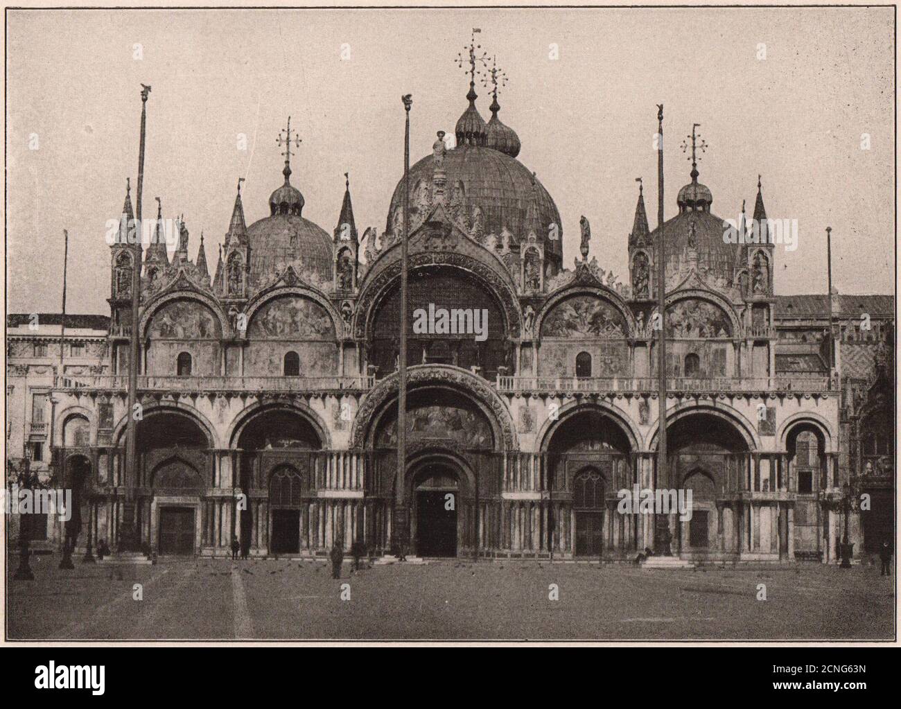 Venezia: La Cattedrale di San Marco. Venezia 1903 vecchia foto di stampa antica Foto Stock