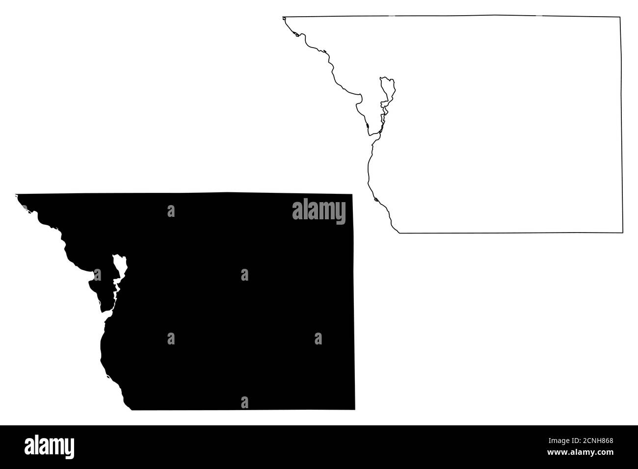 Benton County, Minnesota (Stati Uniti, Stati Uniti d'America, Stati Uniti, Stati Uniti, Stati Uniti) mappa vettoriale illustrazione, schizzo scrimolo Benton mappa Illustrazione Vettoriale