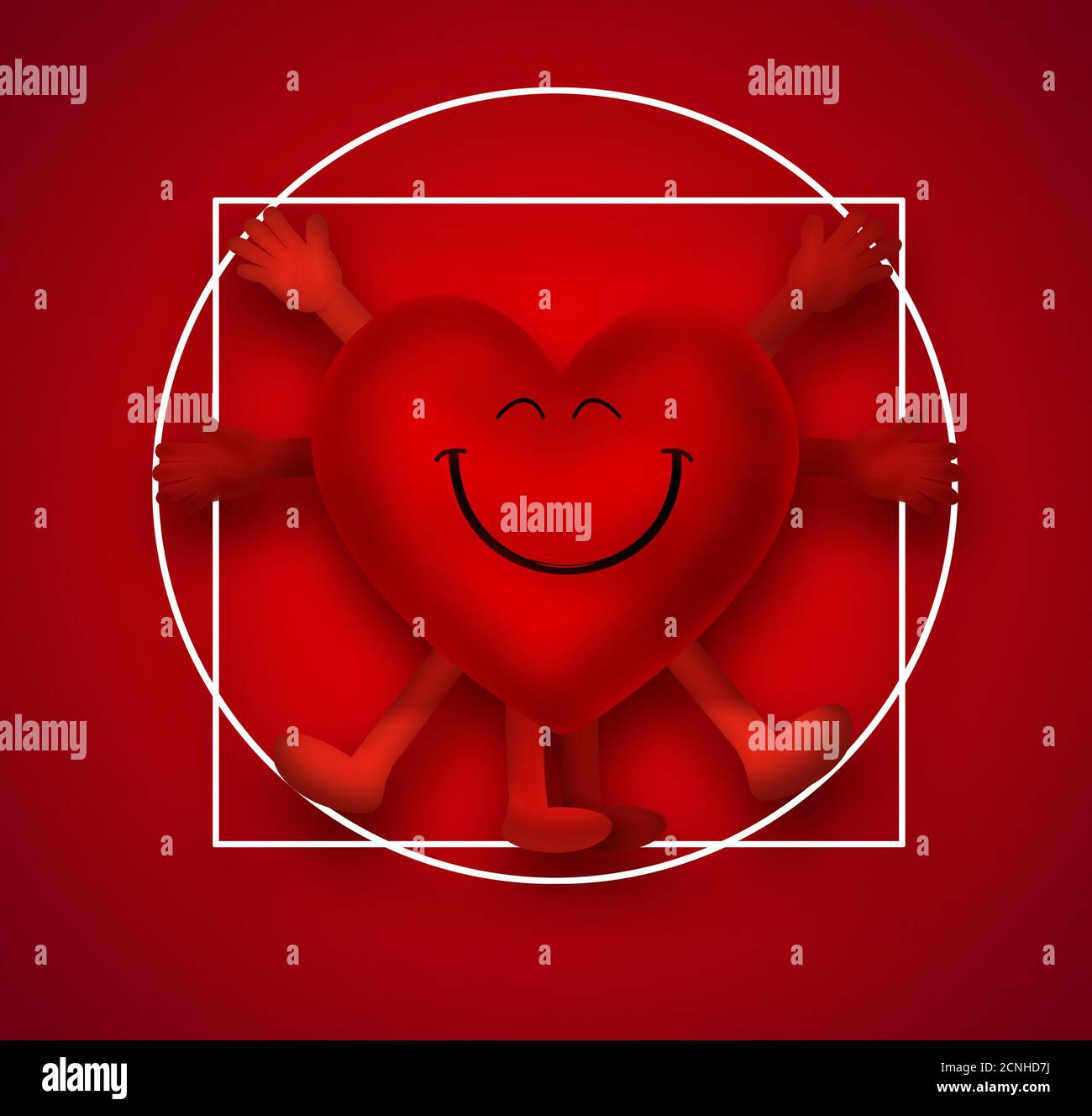 Cuore Vitruviano Foto Stock