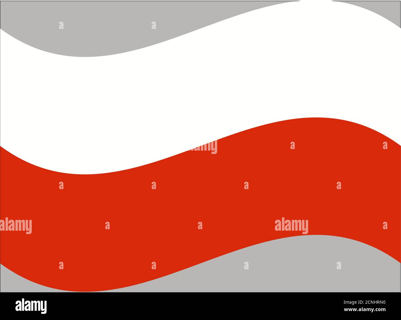 Bandiera della Polonia, colori ufficiali e proporzione correttamente. Nazionale di bandiera della Polonia. Appartamento Illustrazione Vettoriale