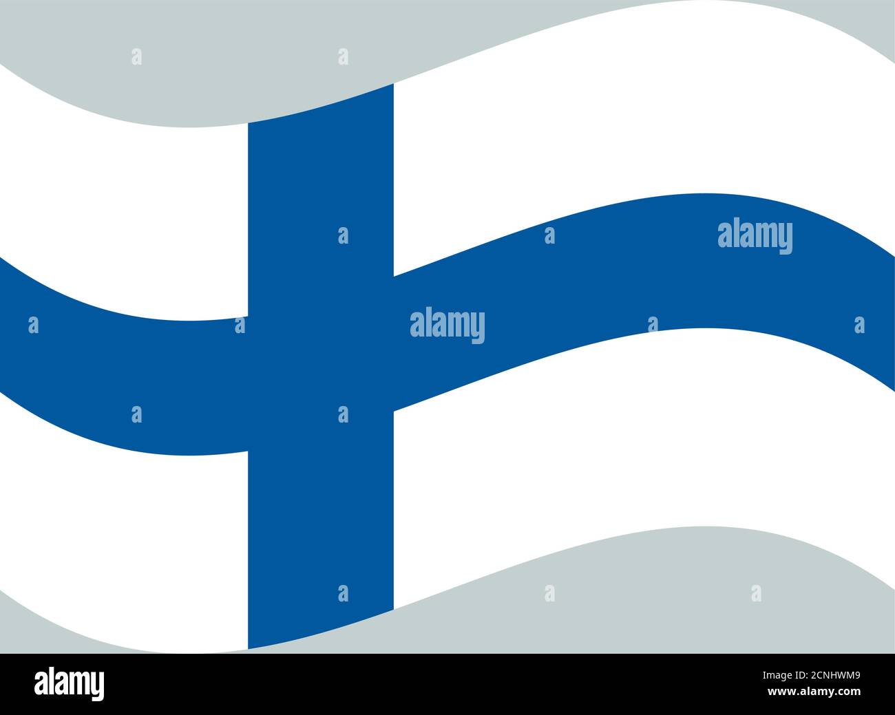 Bandiera della Finlandia, colori ufficiali e proporzione correttamente. Nazionale bandiera della Finlandia. Appartamento Illustrazione Vettoriale