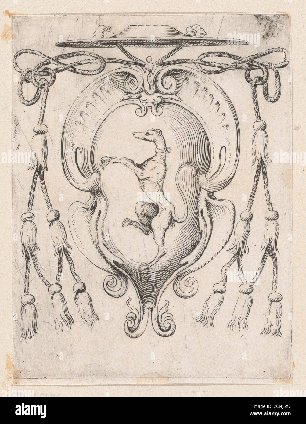 Stemma di un cardinale della famiglia Sampieri, 1590-95. Foto Stock