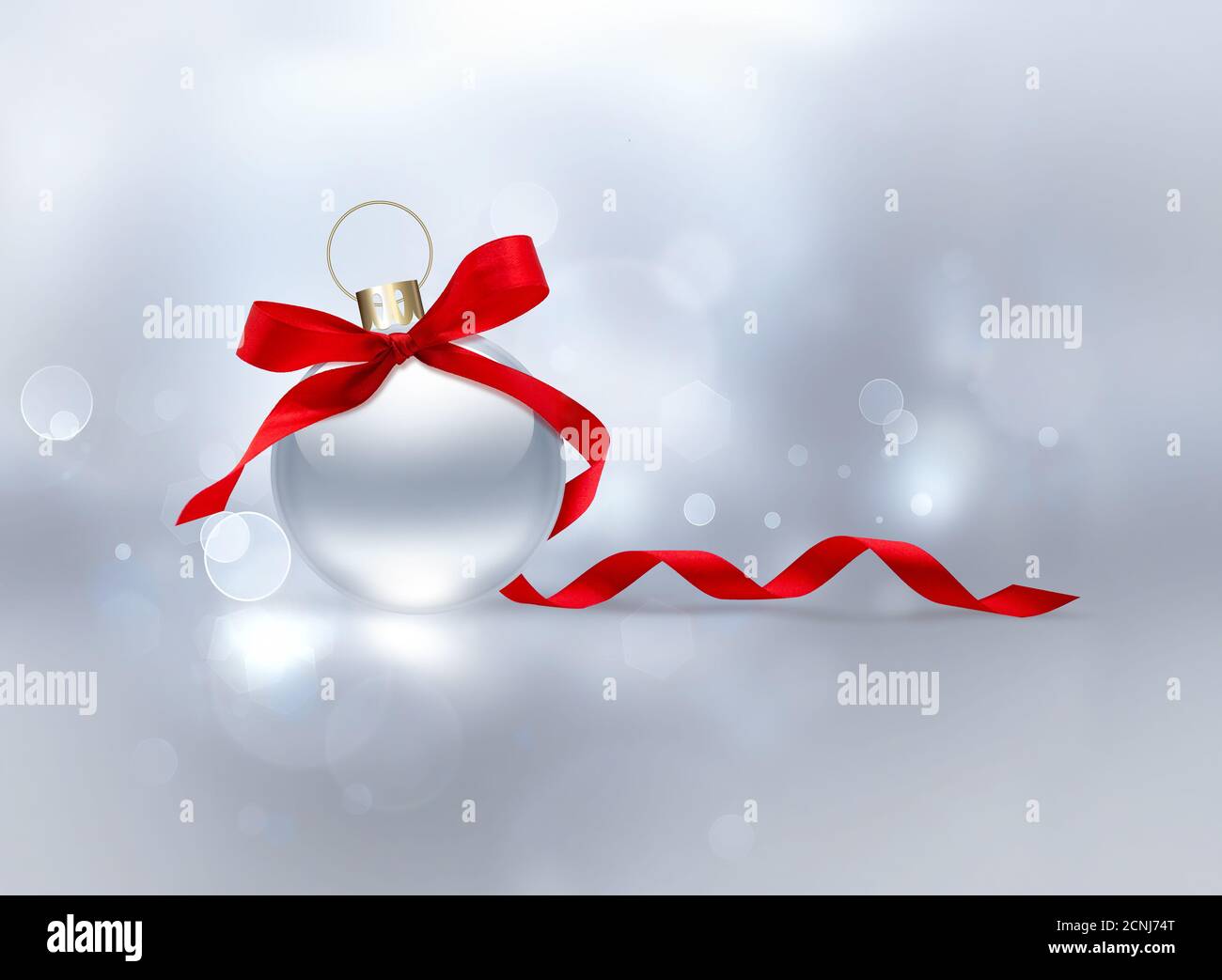 Sfondo di Natale argento Foto Stock