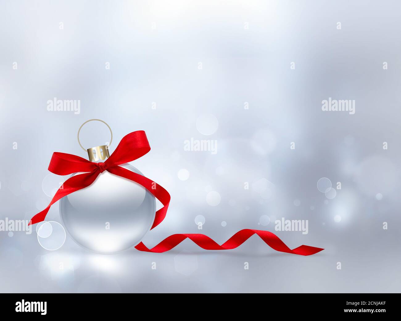 Sfondo di Natale argento Foto Stock