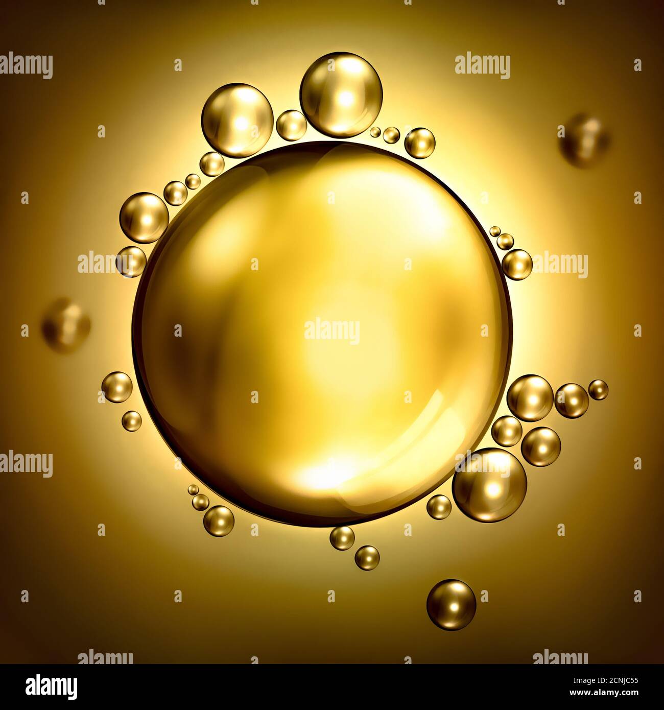 bolle d'olio Foto Stock