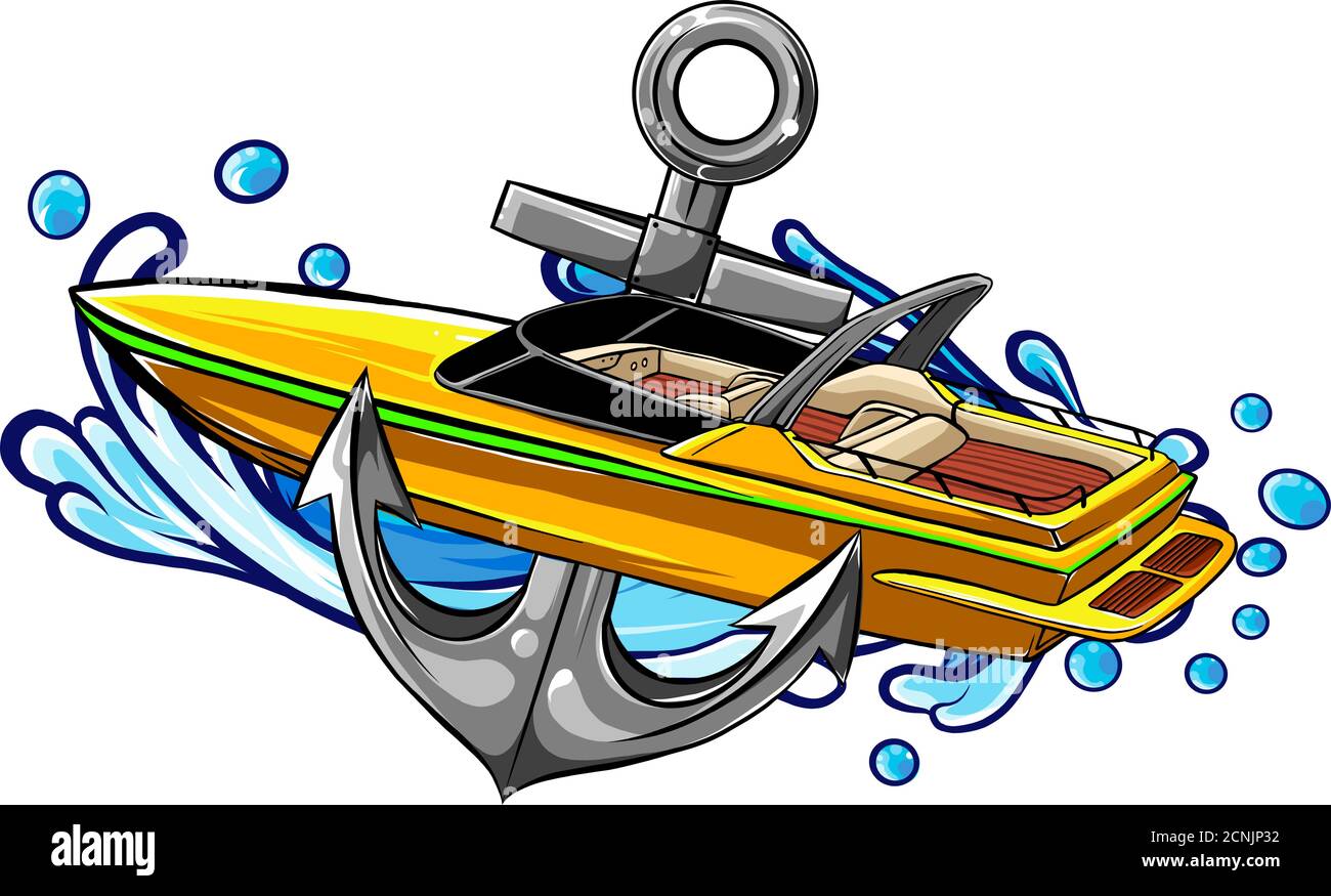 Navi yacht e barche di set di icone con i simboli di navigazione piana vettore isolato illustrazione Illustrazione Vettoriale
