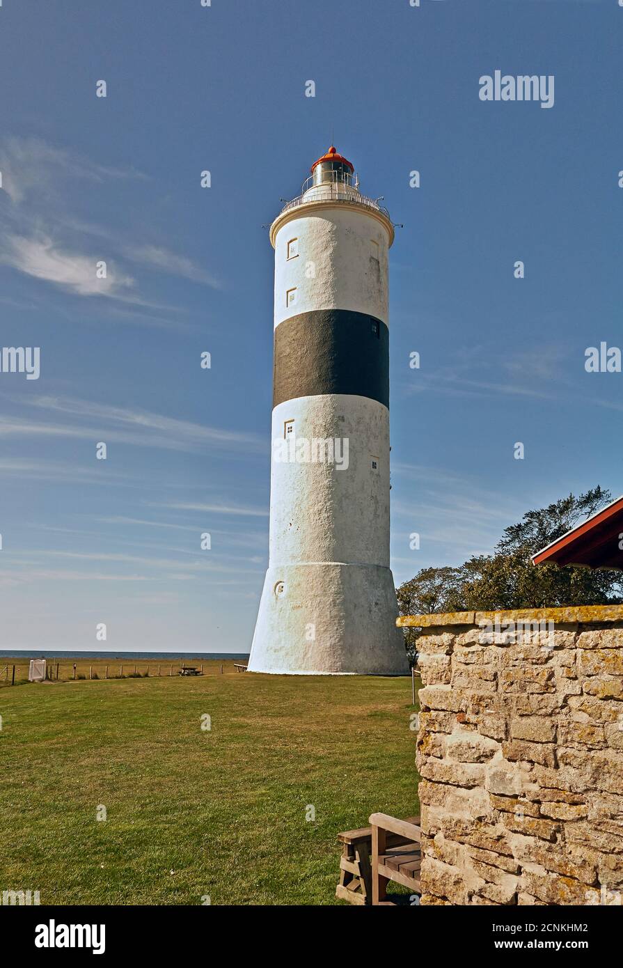 42-metro-alta faro di lunga Jan in Ottenby, 42 Meter hoher Leuchtturm Langer Jan in Ottenby Foto Stock